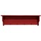 Contemporary Home Living 4' Distressed Red Rectangular Storage Shelf with Pegs